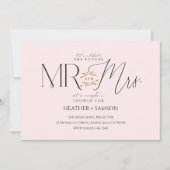 Blush "Mr. + Mrs." Engagement Shower 招待状 (正面)