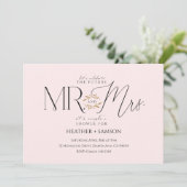 Blush "Mr. + Mrs." Engagement Shower 招待状 (スタンド正面)