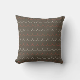 Blush, Olive & Rust Scallop Pillow  クッション