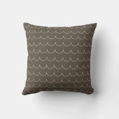 Blush & Olive Scallop Geometric Throw Pillow クッション (裏面)