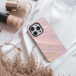 Blush Opaline – Luxury Blush Pink & Gold Marble iPhone 16ケース