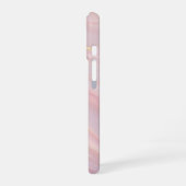 Blush Opaline – Luxury Blush Pink & Gold Marble iPhone 16ケース (左側面)