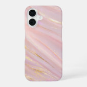 Blush Opaline – Luxury Blush Pink & Gold Marble iPhone 16ケース (裏面)