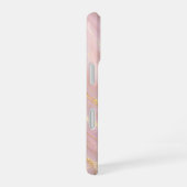 Blush Opaline – Luxury Blush Pink & Gold Marble iPhone 16ケース (右側面)