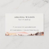 Blush Orange Watercolor Mountain Loyality Card 名刺 (裏面)