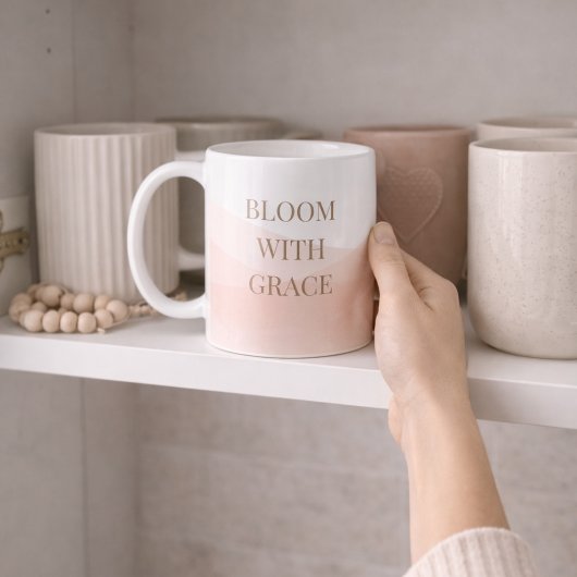 Blush Painted Bloom Classic Mug, 11 oz コーヒーマグカップ