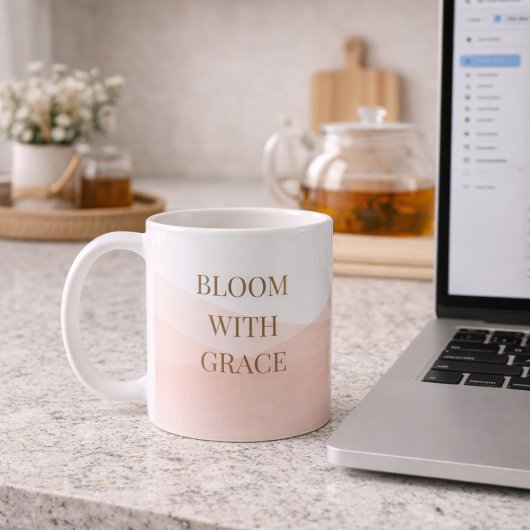 Blush Painted Bloom Classic Mug, 11 oz コーヒーマグカップ