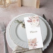 Blush Pampas Grass Floral Wedding Menu メニュー