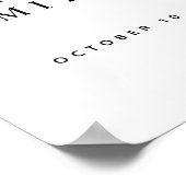 Blush Pampas Grass Minimalist Wedding Welcome Sign ポスター (角)