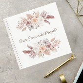 Blush Pampas Grass Wedding Guest Book ノートブック