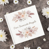 Blush Pampas Grass Wedding Guest Book ノートブック