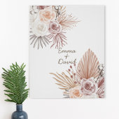 Blush Pampas Grass Wedding Poster ポスター