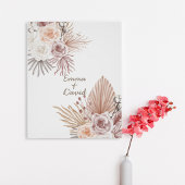 Blush Pampas Grass Wedding Poster ポスター