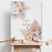 Blush Pampas Grass Wedding Poster ポスター