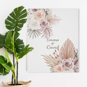 Blush Pampas Grass Wedding Poster ポスター