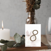Blush Pampas Grass Wedding Table Number Card テーブルナンバー