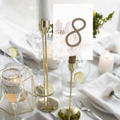 Blush Pampas Grass Wedding Table Number Card テーブルナンバー