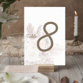 Blush Pampas Grass Wedding Table Number Card テーブルナンバー