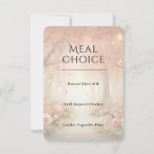 Blush Peach Enchanted Forest Lantern Wedding 出欠カード (裏面)