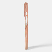 Blush Peach Swirl – Elegant Fluid Marble Pattern Case-Mate iPhoneケース (裏面 / 左)
