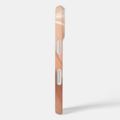 Blush Peach Swirl – Elegant Fluid Marble Pattern Case-Mate iPhoneケース (裏面 / 右)