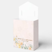 Blush Peach Wildflower Botanical Wedding Favor Box フェイバーボックス (オープン)