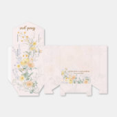 Blush Peach Wildflower Botanical Wedding Favor Box フェイバーボックス (折り畳みなし)