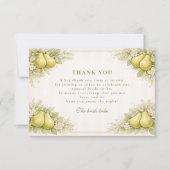 Blush Pear Perfect Pair Bridal Shower サンキューカード (正面)