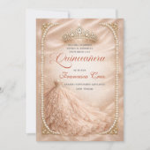 Blush & Pearl Royal Tiara Spanish quinceanera   招待状 (正面)
