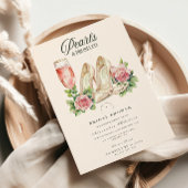 Blush Pearls and Prosecco Bridal Shower 招待状