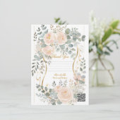 Blush Peony & Eucalyptus Botanical Floral Wedding  招待状 (スタンド正面)