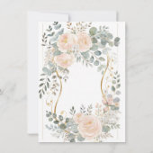 Blush Peony & Eucalyptus Botanical Floral Wedding  招待状 (裏面)