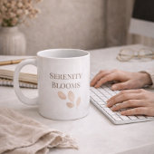 Blush Petal Script Classic Mug, 11 oz コーヒーマグカップ