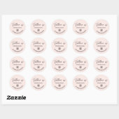 Blush Pink インスタグラムフォローパッケージ ラウンドシール (シート)
