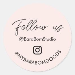 Blush Pink インスタグラムフォローパッケージ ラウンドシール