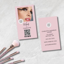 Blush Pink スクリプト ロゴ QRコード 写真 メイクアップ