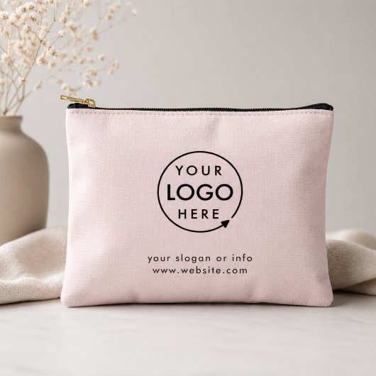 Blush Pink | ロゴ入りビジネスプロフェッショナル アクセサリーポーチ