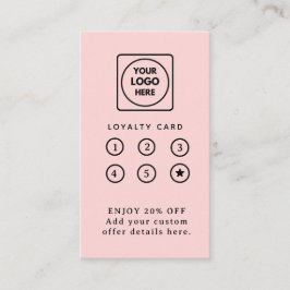 Blush Pink ロゴ | モダンビジネスロイヤルティデザイン ロイヤリティカード