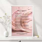 Blush Pink 美容院 価格表 ポスター