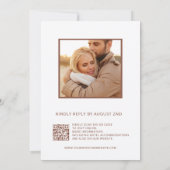 Blush Pink 3D Flowers | QR Code 招待状 (裏面)