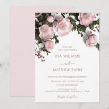 Blush Pink 3D Roses Cottagecore Wedding