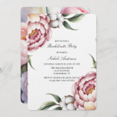 Blush Pink and Cotton Bachelorette Party 招待状 (正面/裏面)