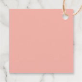 Blush Pink and Gold Glam 40th Birthday Thank You フェイバータグ (裏面)