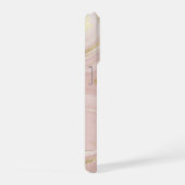 Blush Pink and Gold Marble iPhoneケース (右側面)