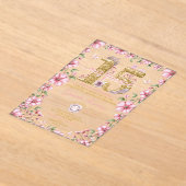 Blush Pink and Gold Tiara Mis Quince Quinceañera アクリル招待状 (レイダウン)