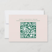 Blush Pink and Green Simple RSVP Card (裏面)