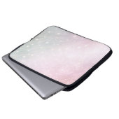 Blush pink and soft mint green patterns AI art  ラップトップスリーブ (正面下部)