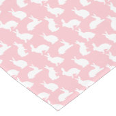 Blush Pink And White Bunny Pattern Adorable Easter ショートテーブルランナー (コーナー)