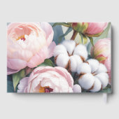 Blush Pink and White Cotton Wedding ゲストブック (裏面)