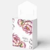 Blush Pink and White Cotton Wedding フェイバーボックス (見開き)